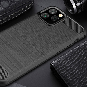 Husa telefon iPhone 12 Pro Max - Techsuit Carbon Silicone - Black - Img 2