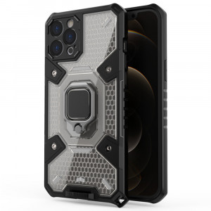 Husa telefon iPhone 12 Pro - Techsuit Honeycomb Armor - Black - Img 1