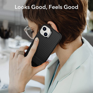 Husa telefon iPhone 13 - ESR Air Shield Boost Kickstand - Translucent Black - Img 4