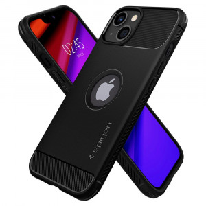 Husa telefon iPhone 13 - Spigen Rugged Armor - Black - Img 4
