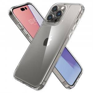 Husa telefon iPhone 14 Pro Max - Spigen Quartz Hybrid - Crystal Clear - Img 2