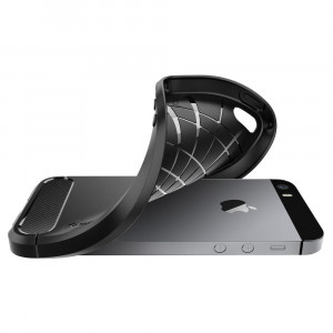 Husa telefon iPhone 5 / 5s / SE - Spigen Rugged Armor - Black - Img 4