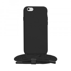 Husa telefon iPhone 6/ 6S - Techsuit Crossbody Lanyard - Black - Img 1
