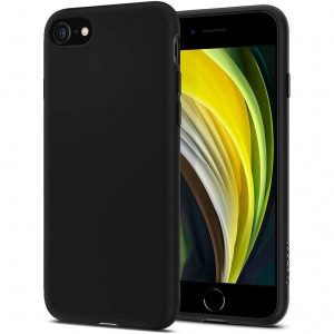 Husa telefon iPhone 7 / 8 / SE 2 / SE 3 - Spigen Liquid Crystal - Black - Img 1
