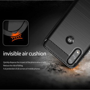 Husa telefon Motorola Moto E7 Power / Moto E7i Power - Techsuit Carbon Silicone - Black - Img 4