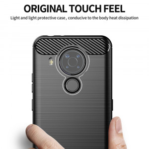 Husa telefon Nokia 5.4 - Techsuit Carbon Silicone - Black - Img 2