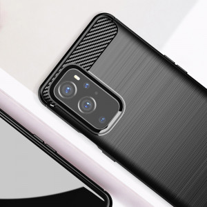 Husa telefon OnePlus 9 Pro - Techsuit Carbon Silicone - Black - Img 2
