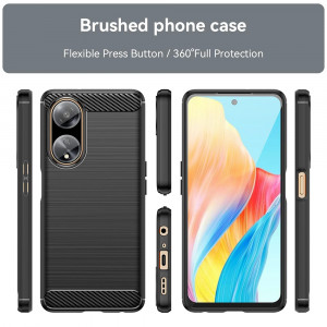 Husa telefon Oppo A98 5G - Techsuit Carbon Silicone - Black - Img 2