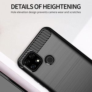 Husa telefon Realme C21 - Techsuit Carbon Silicone - Black - Img 4