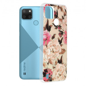 Husa telefon Realme C21Y / C25Y - Techsuit Marble Series - Mary Berry Nude - Img 1