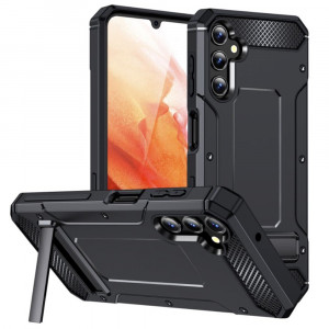 Husa telefon Samsung Galaxy A14 4G / A14 5G - Techsuit Hybrid Armor Kickstand - Black - Img 1