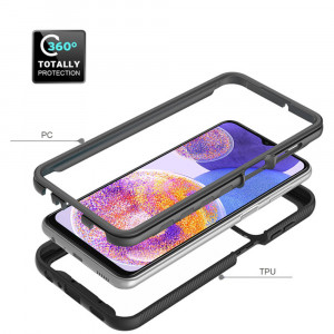 Husa telefon Samsung Galaxy A23 / A23 5G + Folie - Techsuit Defense360 Pro - Black - Img 4