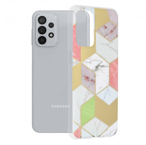 Husa telefon Samsung Galaxy A23 / A23 5G - Techsuit Marble Series - Purple Hex - Img 1