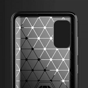 Husa telefon Samsung Galaxy A41 - Techsuit Carbon Silicone - Black - Img 3