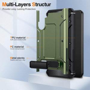Husa telefon Samsung Galaxy A54 - Techsuit Hybrid Armor Kickstand - Green - Img 4