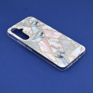 Husa telefon Samsung Galaxy A54 - Techsuit Marble Series - Pink Hex - Img 2
