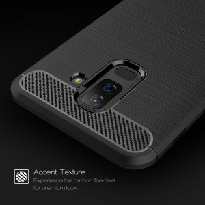Husa telefon Samsung Galaxy A6 Plus 2018 - Techsuit Carbon Silicone - Black - Img 4