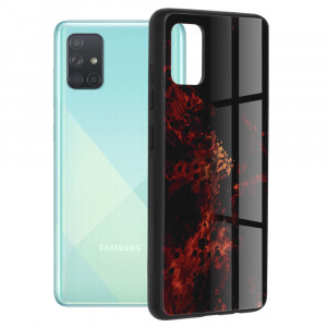 Husa telefon Samsung Galaxy A71 4G - Techsuit Glaze Series - Red Nebula - Img 1