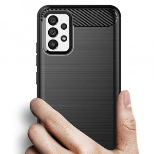 Husa telefon Samsung Galaxy A73 5G - Techsuit Carbon Silicone - Black - Img 2