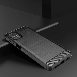 Husa telefon Samsung Galaxy M51 - Techsuit Carbon Silicone - Black - Img 3