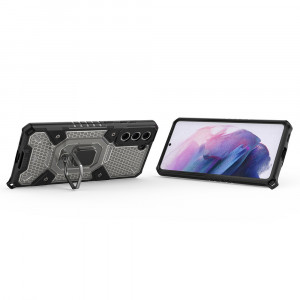 Husa telefon Samsung Galaxy S21 Plus 5G - Techsuit Honeycomb Armor - Black - Img 2