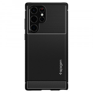 Husa telefon Samsung Galaxy S22 Ultra 5G - Spigen Rugged Armor - Black - Img 2
