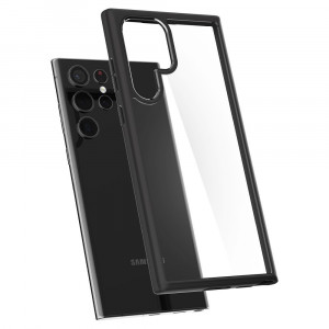 Husa telefon Samsung Galaxy S22 Ultra 5G - Spigen Ultra Hybrid - Matte Black - Img 3