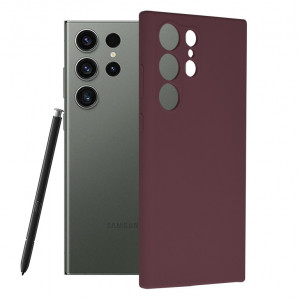 Husa telefon Samsung Galaxy S23 Ultra - Techsuit Soft Edge Silicone - Plum Violet - Img 1