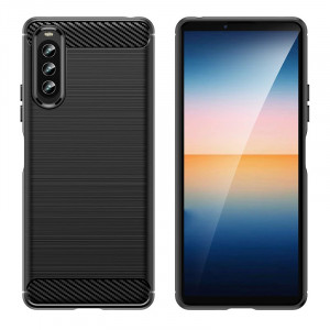 Husa telefon Sony Xperia 10 IV - Techsuit Carbon Silicone - Black - Img 2