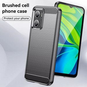 Husa telefon Xiaomi Redmi 10 5G - Techsuit Carbon Silicone - Black - Img 4