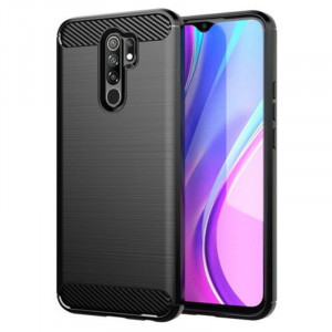 Husa telefon Xiaomi Redmi 9 - Techsuit Carbon Silicone - Black - Img 1
