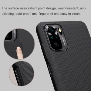 Husa telefon Xiaomi Redmi Note 10 / Note 10S / Poco M5S - Nillkin Super Frosted Shield - Black - Img 4