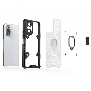 Husa telefon Xiaomi Redmi Note 10 Pro / Note 10 Pro Max - Techsuit Honeycomb Armor - Black - Img 3