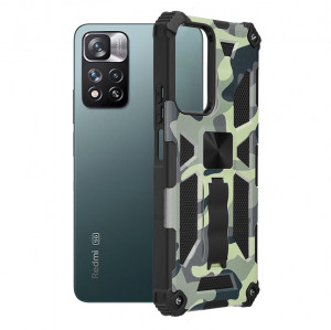 Husa telefon Xiaomi Redmi Note 11 Pro+ 5G - Techsuit Blazor Series - Camo Lime - Img 1