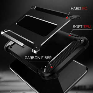 Husa telefon Xiaomi Redmi Note 9T 5G - Techsuit Hybrid Armor - Black - Img 2