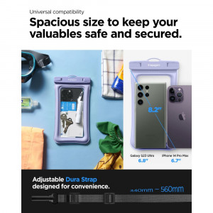 Husa universala pentru telefon - Spigen Waterproof Case A610 - Aqua Blue - Img 2