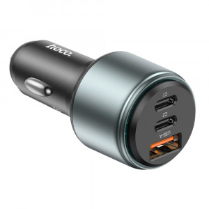 Incarcator Auto USB, 2x Type-C, Fast Charging, 95W - Hoco Galloper (NZ9) - Black - Img 2