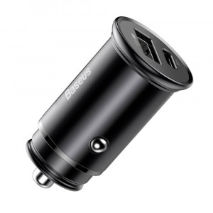 Incarcator Auto VOOC, USB, QC3.0, USB-C PD30W - Baseus Circular Metal PPS (CCYS-C01) - Black - Img 2