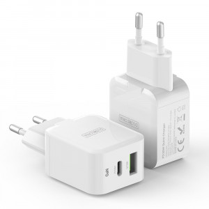 Incarcator pentru Priza USB, Type-C 30W - Duzzona (T7) - White - Img 1