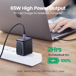 Incarcator Priza Type-C, PD GaN 3.0, 65W, 4A - Ugreen (70817) - Black - Img 3