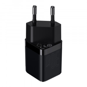 Incarcator Priza Type-C PD30W, 3A - Baseus GaN3 (CCGN010101) - Black - Img 2