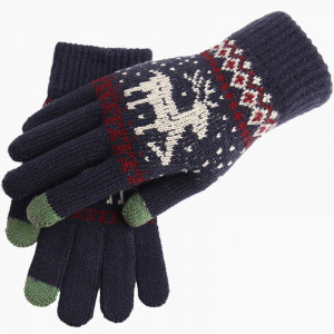 Manusi Touchscreen - Techsuit Raindeer Woolen (ST0002) - Blue - Img 2