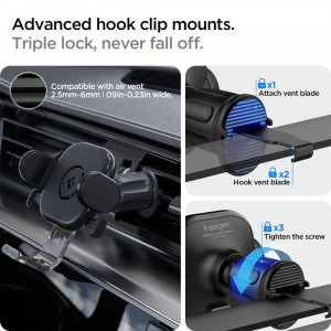 Spigen - Car Holder OneTap (UTS12) - for Air Vent - Black - Img 3