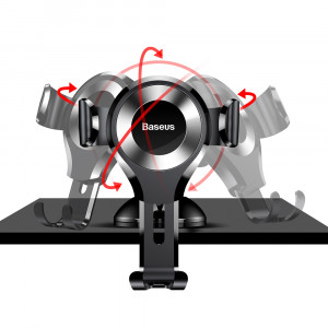 Suport Auto Bord / Parbriz - Baseus Osculum (SUYL-XP0S) - Black Silver - Img 3