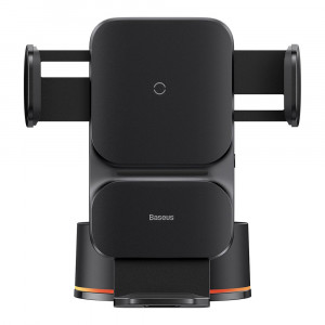 Suport Auto cu Incarcare Wireless 15W - Baseus Wisdom Alignment (CGZX000101) - Black - Img 1
