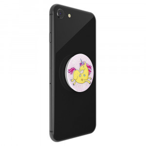 Suport pentru telefon - Popsockets PopGrip - Jumping Unicorn cu sclipici - Img 2