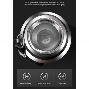 Termos cu Infuzor si Display Digital, 1000ml - Techsuit (THM6) - Silver - Img 3
