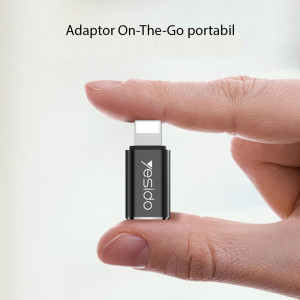 Adaptor OTG Lightning la Type-C 480Mbps - Yesido (GS03) - Black - Img 3