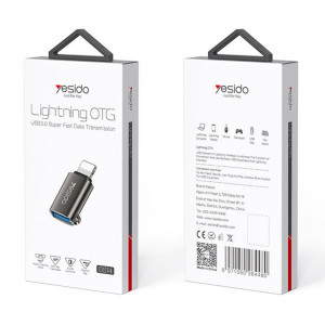 Adaptor OTG USB 3.0 la Lightning 480Mbps - Yesido (GS14) - Black - Img 4