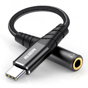 Adaptor Type-C la Jack - ESR - Black - Img 2